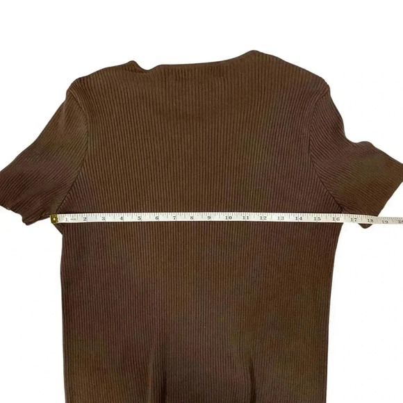Classiques Entier Women Top Sweatshirt Scoop Neck Chocolate Brown L - Picture 6 of 8